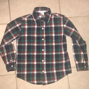 Janie and Jack Plaid Button Down Shirt